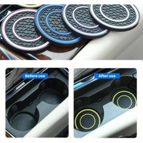 Resim Zhltools Araç İçi Bardak Tutucu Matlar 2 Adet Yeşil Yeşil 