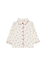 Resim Civil Girls Kız Çocuk Kalpli 10-13 Yaş Pijama Takımı - Ekru 