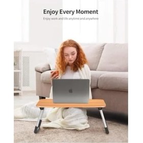 Resim SDT Group Laptop Sehpası Masası Katlanabilir Yatak Koltuk Üstü Kahvaltı Bilgisayar Sehpası 
