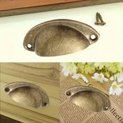 Resim 10 Adet Vintage Tarzı Metal Çekmece Kolları Seti Dolaplar, Çekmeceler, Çöp Kutuları için, Cilalı Metal Bitiş ve Montaj Donanımı ile, Ev Mobilyaları için İdeal 