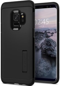 Resim Spigen Galaxy S9 İle Uyumlu Kılıf Tough Armor Black 