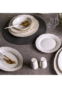 Resim Aryıldız Tiffany Gold 60 Parça Yemek Takımı Beyaz 