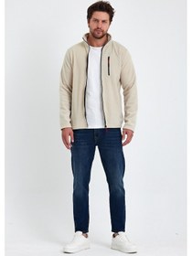 Resim Monox Erkek Outdoor Fermuarlı Polar Ceket 001 Bej 