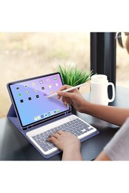 Resim Fogy Ipad Air 11 6/5/4 Nesil M1/m2 2024 Çipli Uyumlu Bluetooth Türkçe Q Klavyeli Kılıfı (TABLET DEĞİLDİR) 