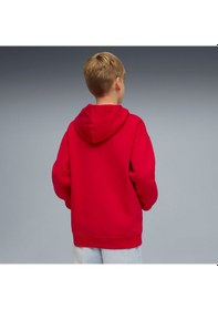 Resim Puma Scuderıa Ferrarı Color Shıeld Genç Kapüşonlu Sweatshırt 634259 02 Kırmızı 
