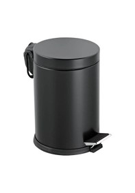 Resim Vinoks Eko Serisi 3 Litre Hacimli Paslanmaz Banyo-mutfak Pedallı Çöp Kovası Siyah Siyah 