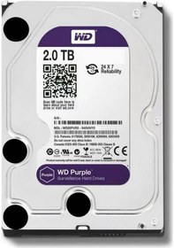 Resim WD 2TB 3.5" PURPLE WD22PURZ 64MB 5400RPM GÜV NLİK DİSKİ 