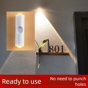 Resim Yeniden şarj edilebilir RGB renk değiştiren LED duvar lambası, hareket sensörü, manyetik taban ve kedi gözü tasarımı - USB ile çalışan ev ofisi için dolap alt aydınlatması, kablo gerektirmez, şarj edilebilir duvar lambası, ortam aydınlatması, modern aydınlatma, dayanıklı plastik 