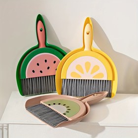 Resim 1 Set Masaüstü Mini Küçük Mop Seti İlkokul Öğrencileri Tozpan Kombinasyon Ev Masa Tablo Süpürme Aracı Kullanın (1 Mop + 1 Tozpan) 
