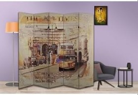 Resim Şehir Temalı Özel Tasarım Paravan Room Divider PRV1260, 180 x 180 