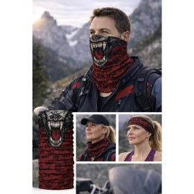 Resim Colizon Unisex Motosiklet Maskesi Bandana - Uv Korumalı Termal Outdoor Boyunluk-Buff 