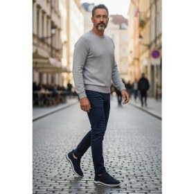 Resim Modayak Enes Lacivert Süvet Poli Taban Bağcıklı Günlük Erkek Ayakkabı 