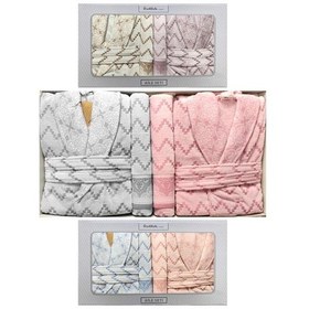 Resim Özdilek Bornoz Takımı Juliette Happy Set Aile Seti 4 Parça 