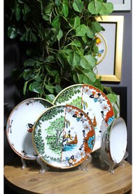 Resim Fermato 24 Parça 6 Kişilik Porselen Yemek Takımı Hybrid 6 Serisi Renkli 