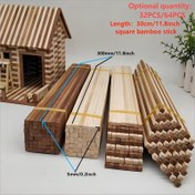 Resim 32 adet/64 adet Değer Paketi 0.51×0.51×29.97 Cm Karbonize Edilmiş Artı Orijinal Renk Kare Bambu Çubuklar, El Sanatları Çubukları, Ahşap İşleme Malzemeleri, Kendin Yap Modeller, El Sanatları Projeleri, El Sanatları İnşaatı İçin Kare Bambu Çubuklar 
