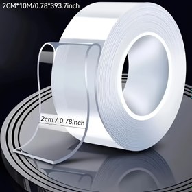 Resim 10m Ultra-Güçlü Nano Çift Taraflı Bant, Kalın, Şeffaf ve İz Bırakmayan, Plastik, Ahşap, Cam ve Metal Üzerinde Su Geçirmez Yapıştırma İçin Uygun - PE Malzemeden Yapılmış, Yüksek Viskozite 