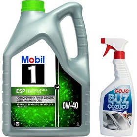 Resim Mobil 1 Esp X4 0W- 40 Motor Yağı 5 L + Gojo Cam Buz Çözücü 