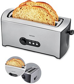 Resim GTR-7400 Rosty XXL Geniş Ekmek Hazneli 7 Seviyeli Buz Çözme Özellikli Inox Ekmek Kızartma Makinesi 