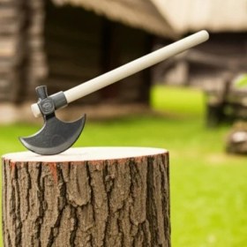 Resim Selfbuysell Kayı (Iyı) Damgalı Nacak, Ay Balta – Çekiç Başlı, Küçük Boy, Ahşap Saplı 40 cm 