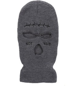 Resim Motosiklet Ve Açık Hava Sporları İçin 3 Delikli Balaklava Kayak Maskesi Gri Diğer 