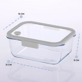 Resim Neoflam Fika Glace Vakumlu Cam Saklama Kabı 1900 ML Gri 