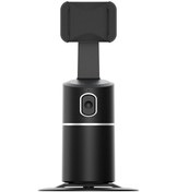 Resim Yaozixa Siyah Aı 360 Derece Takip Eden Akıllı Telefon Dikey Konulabilir Tripod Vlog Çekim Ve Canlı Yayın İçin Stabilizatör 