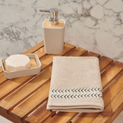 Resim Nuvomon Ethnic El Havlusu E3 - Bej - 30x50 cm 
