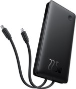 Resim Baseus Airpow Lite Power Bank 10000mAh 22.5W Dual-Cable Cosmic Black 