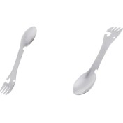 Resim 2 Adet Mini Kaşık Çatal Combo Spagetti & Salata & Tatlı Metal Gereçleri Seti 