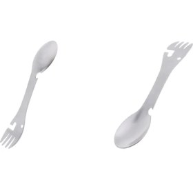 Resim 2 Adet Mini Kaşık Çatal Combo Spagetti & Salata & Tatlı Metal Gereçleri Seti 