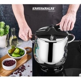 Resim Kahramanlar 5 L Platin Güveç Düdüklü Tencere Gümüş - Siyah 