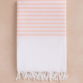 Resim İnce İmbat Peştamal Açık Pembe Çizgili 