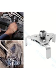 Resim Hightower Gümüş 3 Çeneli Yağ Filtre Anahtarı, Evrensel Uyumlu, Alüminyum Alaşım, Hassas Sökme Takma 