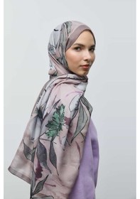 Resim Moda Kaşmir Nileya Desen Pamuk Şal Tozlu Kahve 