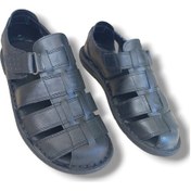 Resim Growish Gr0152 Deri Erkek Sandalet Siyah 