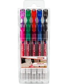 Resim 5 Renkli Jel Roller Kalem Seti, 0,7 Mm Uç Kalınlığı İle Yüksek Hassasiyet 124-Pembe 
