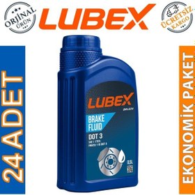 Resim Lubex Brake Fluid Dot 3 Fren Hidrolik Yağı 500 Ml 24 Adet 