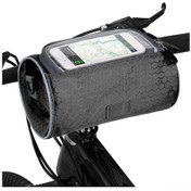 Resim Tenfowee Bisiklet Sürmek İçin Su Geçirmez Dokunmatik Telefon Çantası - Omuz Askılı Pratik Bisiklet Başlık Çantası Siyah 