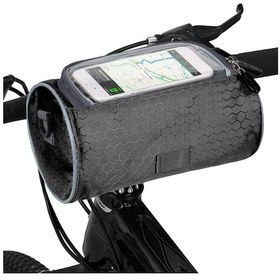 Resim Tenfowee Bisiklet Sürmek İçin Su Geçirmez Dokunmatik Telefon Çantası - Omuz Askılı Pratik Bisiklet Başlık Çantası Siyah 