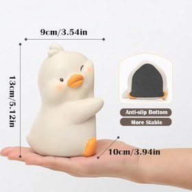 Resim Sevimli Kucaklama Ördekler Dekoratif Kitap Ayrımları, Benzersiz Kitap Kitap Tutmak için Uçlar Yaratıcı Reçine Kitap Tutucu Durdurucu Ev Ofis Masası Kitaplık Dekorasyonu için 