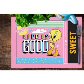 Resim Adawall Home Tweety Teams Kumaş Amerikan Servis 4'lü Set 35x50cm Çok Renkli 