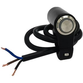 Resim Motion003 12v Sis Far Spot Işık 22mm Kilitli Mavi Işıklı Alüminyum Motosiklet Anahtar 
