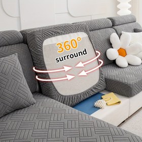 Resim 1 Adet Modern Aşk Hikayesi Koltuk Minderi Kılıfı - Esnek, Evcil Hayvan Dostu, Polar Polar Karışımı, Tüm Koltuk Boyutları İçin 360° Çevre Tasarımı - Makinede Yıkanabilir, Oturma Odası, Yatak Odası, Ofis Dekoru İçin İdeal, Yatak Odası Minderi Kılıfı|Şık Koltuk Geliştirme|Sıkı Uyumlu Kılıf, Oturma Odası Koltuk Kılıfları 