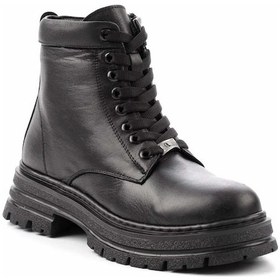 Resim Siyah Hakiki Deri Kadın Bot & Bootie K02358185103 Siyah 