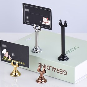 Resim 1 adet Paslanmaz Çelik Fiyat Etiketi Tutucu, POP Reklam, Tatlı Dükkanı Gösterisi, Easyclean Metal Etiket Tutucu ile Kelepçe Tasarımı, Ofis ve Ev Düzenleme için Ayarlanabilir Masa Standı 