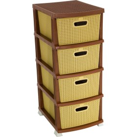 Resim Sağlam Plastik Örgü Komidin (4 Çekmeceli Sebzelik) Çölbeji 