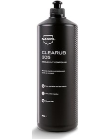 Resim Nasiol Clearub 305 Orta Ağır Çizik Giderici Polisaj Pastası Pasta Cila 1 KG Silikonsuz Boya Parlatıcı 