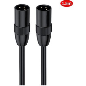 Resim Junsunmay Xlr Erkek Erkek Mikrofon Kablosu 3 Pin Ses Kablosu Dengeli Korumalı Kablo, Uzunluk: 1.5m 