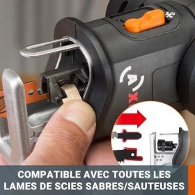 Resim Karokstore WX550 20VOLT 2.0AH. Li-Ion Profesyonel Dekupaj ve Tilki Kuyruğu Testere 