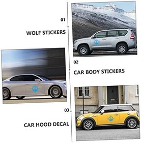 Resim Benzersiz Pusula Dağları Araba Çıkartmaları Vinil Çıkartma Seti Araba Tasarım Kaput Yan Çıkartması 